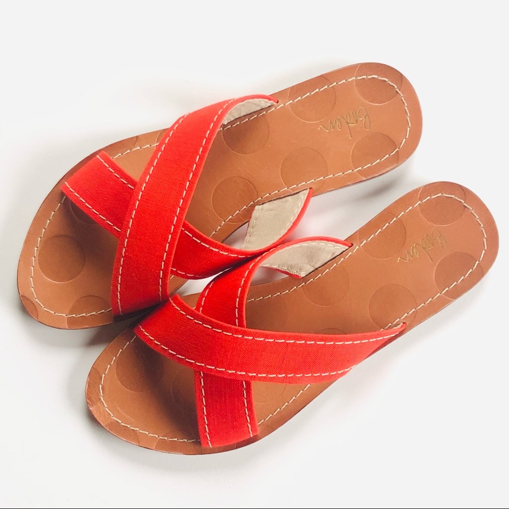 BODEN RED LIZZIE SLIDES | sandals Sz 39 / 8 NEW